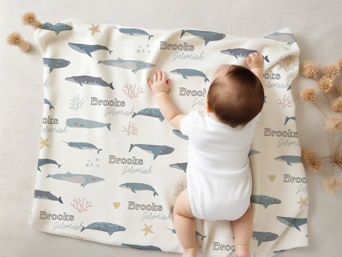 Whales Baby Deluxe Blanket
