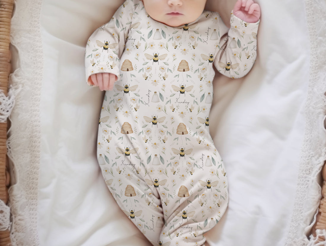 Bee's Knees Knotted Baby Gown