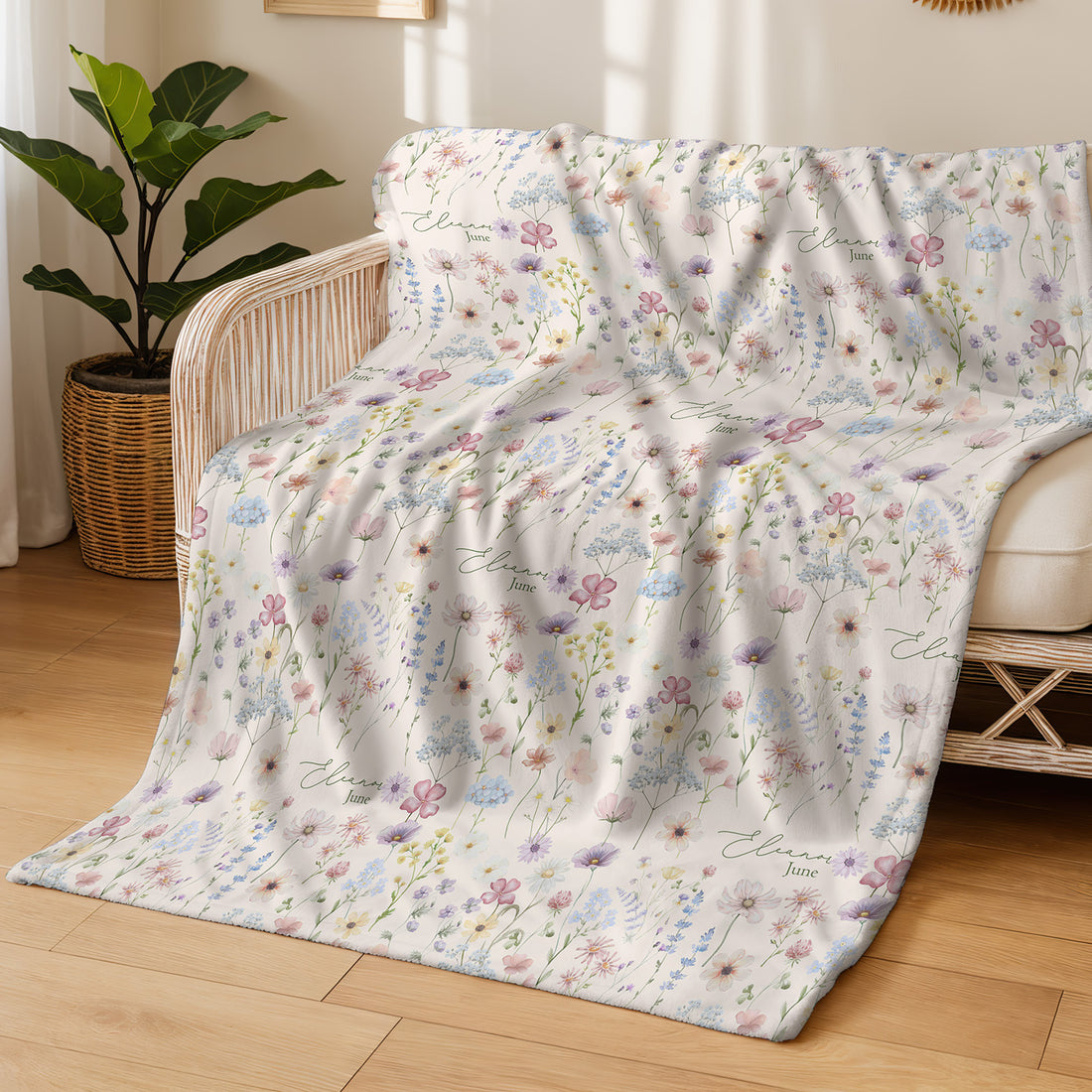 Minky Toddler Blanket – Personalized Double Sided Blanket With Cozy Plush Fabric