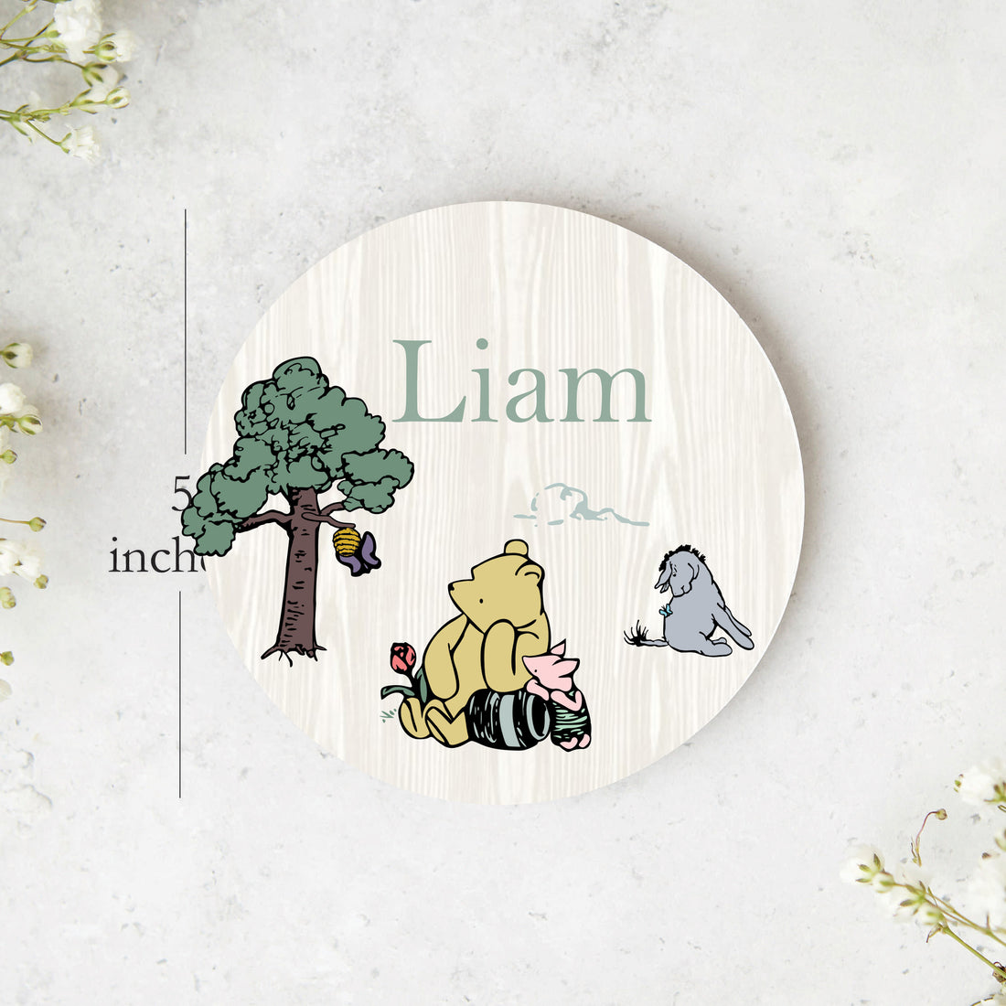 Winnie The Pooh Baby Set – Personalized Baby Take Home Set with Swaddle Blanket & Knit Hat
