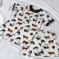 Cow  Pajamas - Personalized Kids Pajamas With Dairy Cows