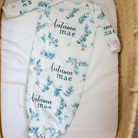 Eucalyptus Knotted Baby Gown