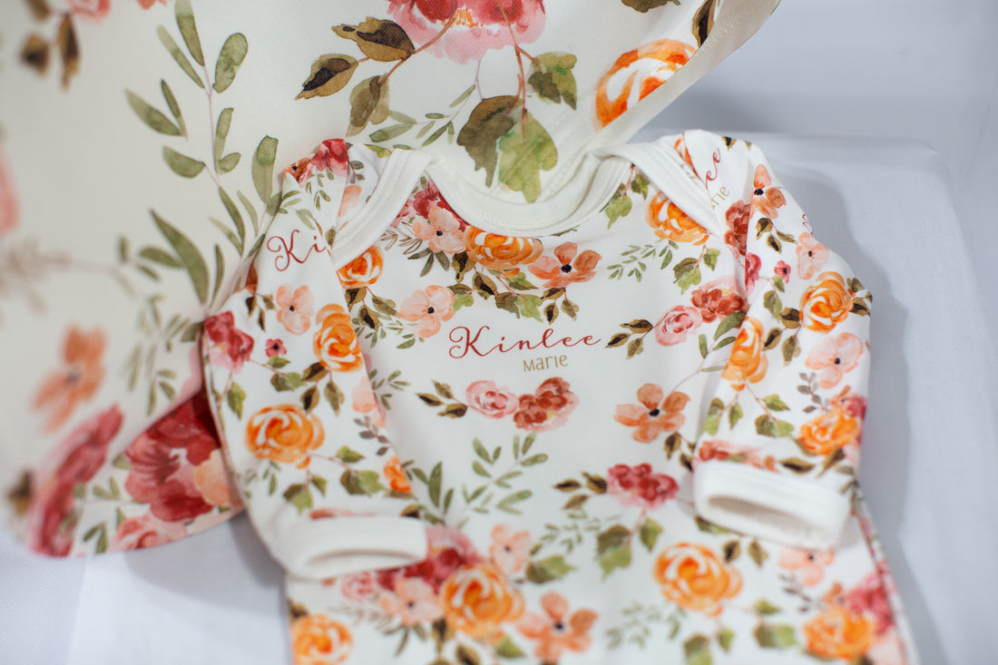 Patti's Fall Floral Knotted Baby Gown