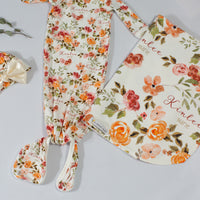 Patti's Fall Floral Knotted Baby Gown