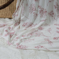 Colleen Floral Mauve Stretchy Swaddle