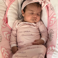 Camden Baby Blush Knotted Baby Gown