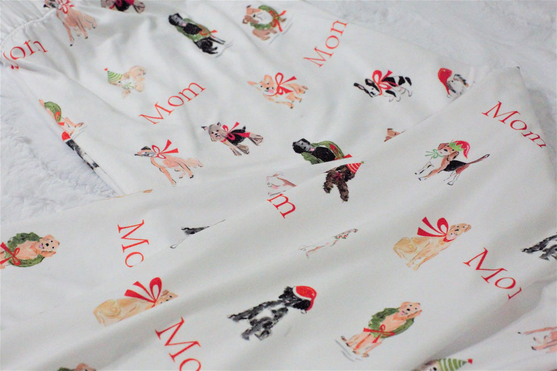 Adult Christmas Puppies Pajamas (Jogger Leg)