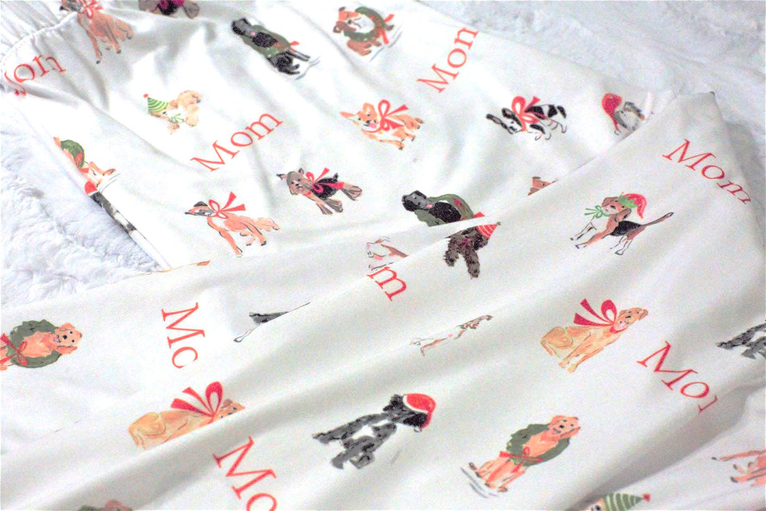 Adult Christmas Puppies Pajamas (Jogger Leg)