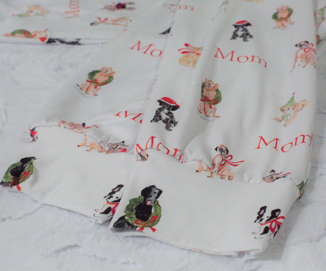 Adult Christmas Puppies Pajamas (Jogger Leg)