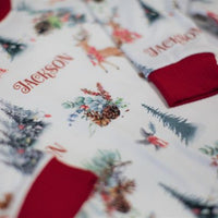 Christmas in the Forest Pajamas (3 month to kids 14)
