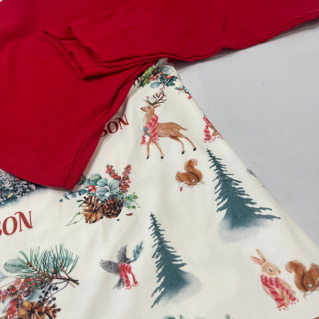 Christmas Forest Pajamas | Cozy Holiday Sleepwear - Soft Polyester, Straight Leg