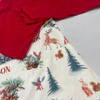 Christmas Forest Pajamas | Cozy Holiday Sleepwear - Soft Polyester, Straight Leg