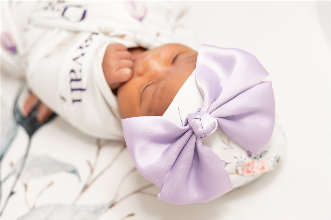 Crystal Jean Floral Knotted Baby Gown