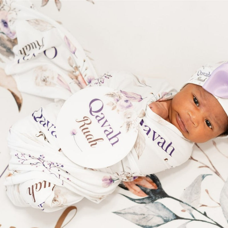 Crystal Jean Lavender Round Announcement Disk