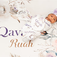 Crystal Jean Lavendar  Personalized Custom Crib Sheet