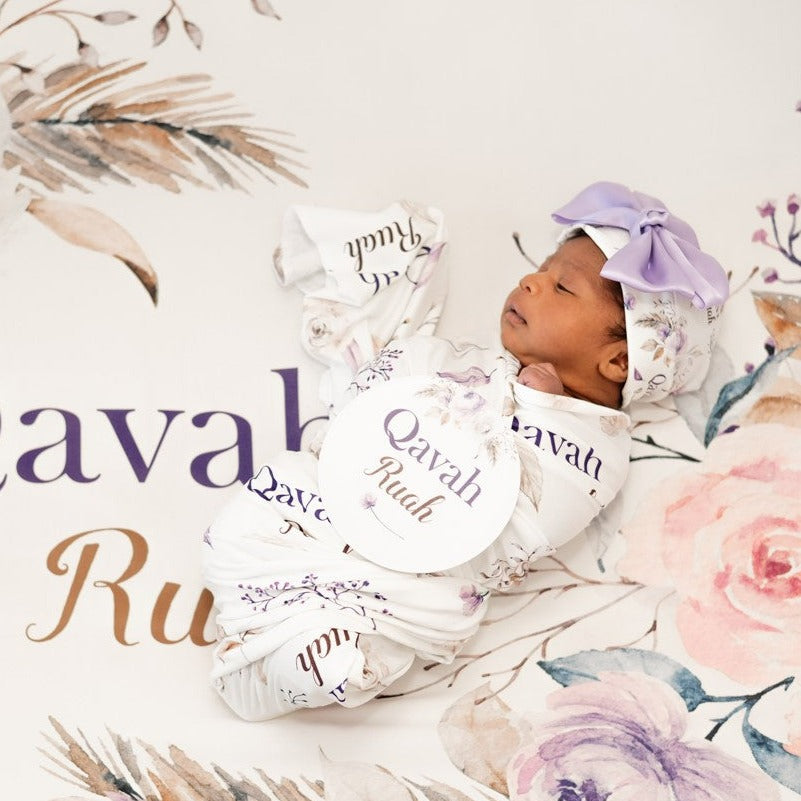 Crystal Jean Lavender Round Announcement Disk