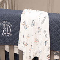Pilot Theme Nursery Blanket Gift Baby Set A Great Baby Jeff The Pilot Airplanes Helicopters Aviation Baby Gift
