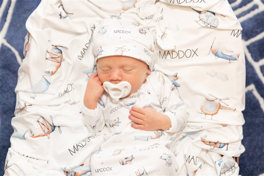 Pilot Theme Nursery Blanket Gift Baby Set A Great Baby Jeff The Pilot Airplanes Helicopters Aviation Baby Gift