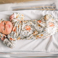 Emily Floral Knotted Baby Gown