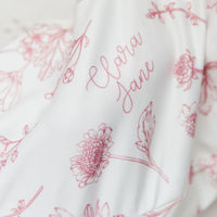 Colleen Mauve Floral Knotted Baby Gown