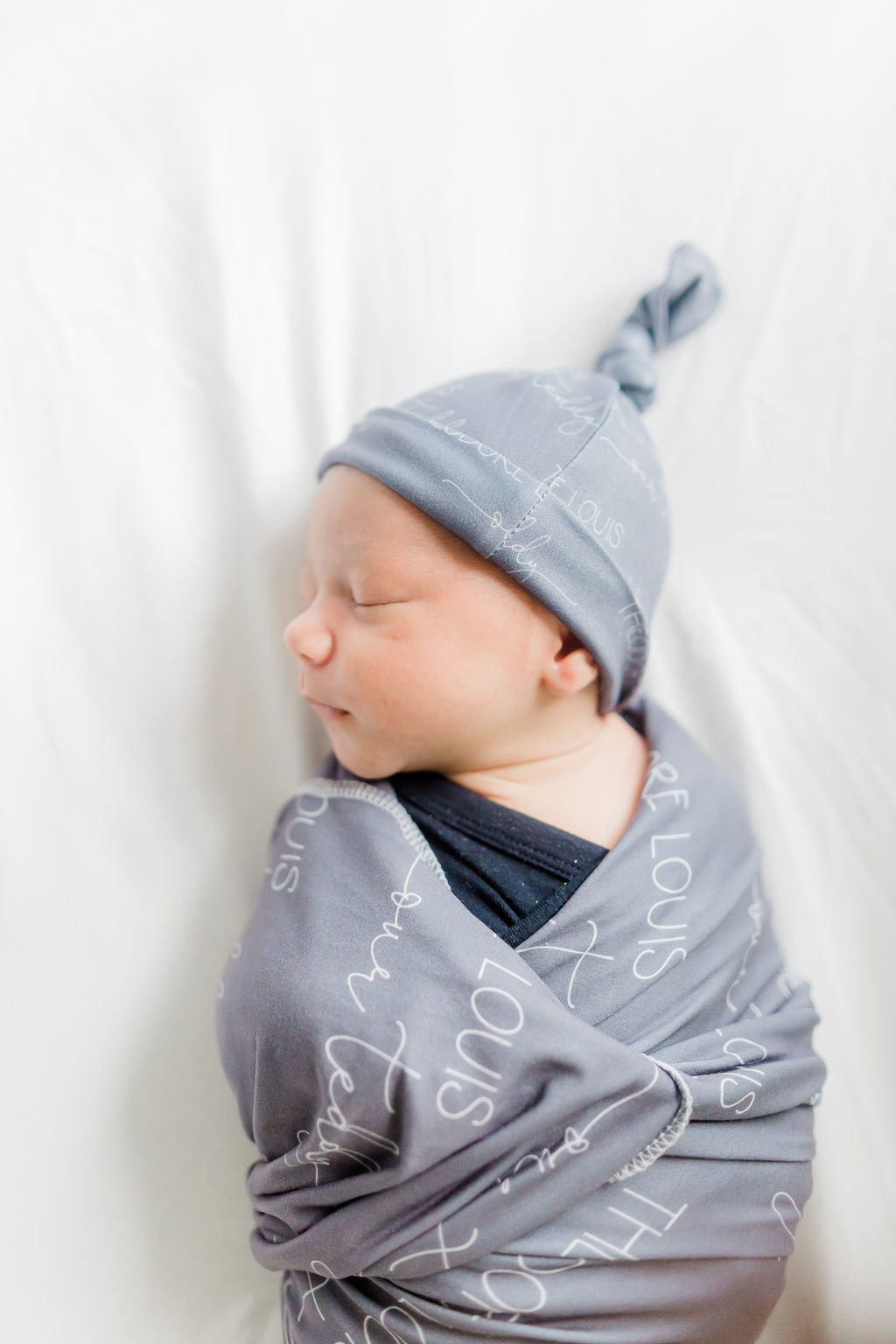 Camden Grandpa Gray Stretchy Swaddle
