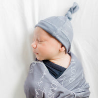 Camden Grandpa Gray Stretchy Swaddle