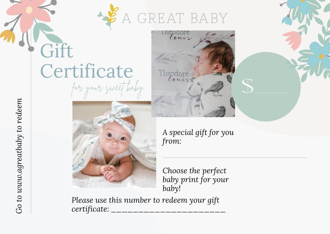 Baby Gift Card – Personalized Baby Gifts & Keepsake Presents for New Moms