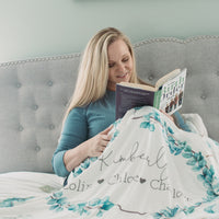 Eucalyptus Mom Blanket – Personalized Soft Cozy Throw | Lightweight, Machine Washable