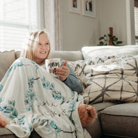 Eucalyptus Mom Blanket – Personalized Soft Cozy Throw | Lightweight, Machine Washable