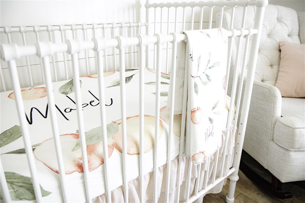 Custom Crib Sheet Georgia Peach Personalized Nursery