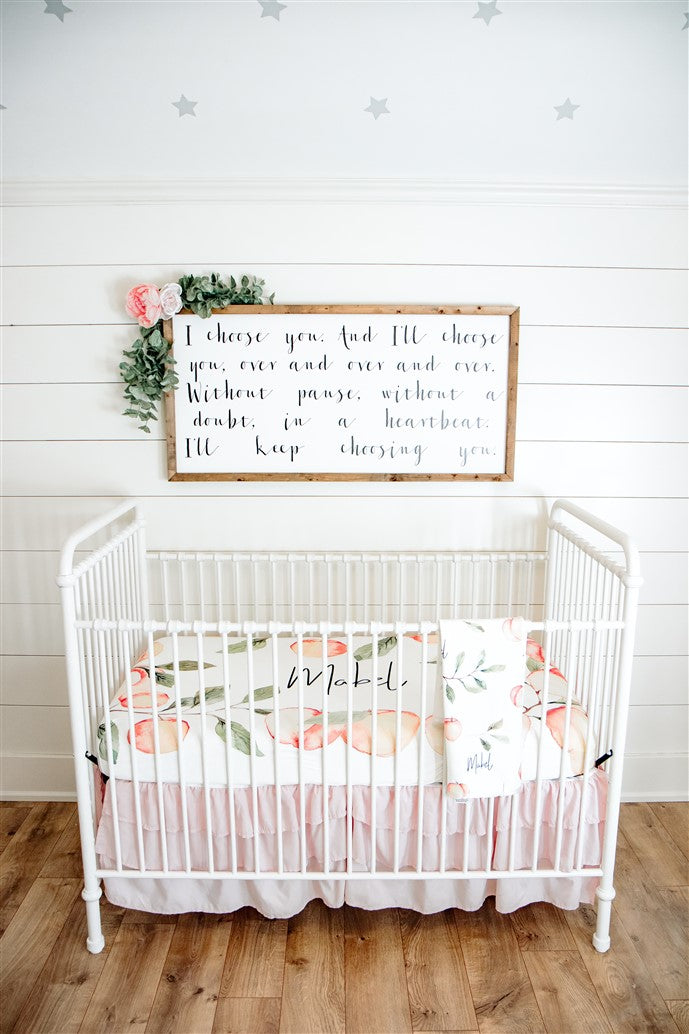 Custom Crib Sheet Georgia Peach Personalized Nursery