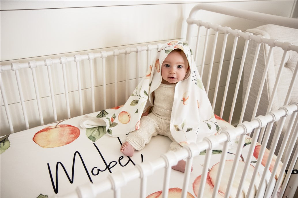 Custom Crib Sheet Georgia Peach Personalized Nursery