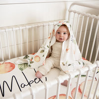 Custom Crib Sheet Georgia Peach Personalized Nursery