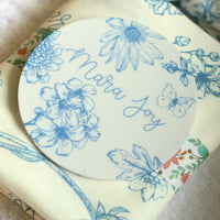 Colleen Blue Round Announcement Disk
