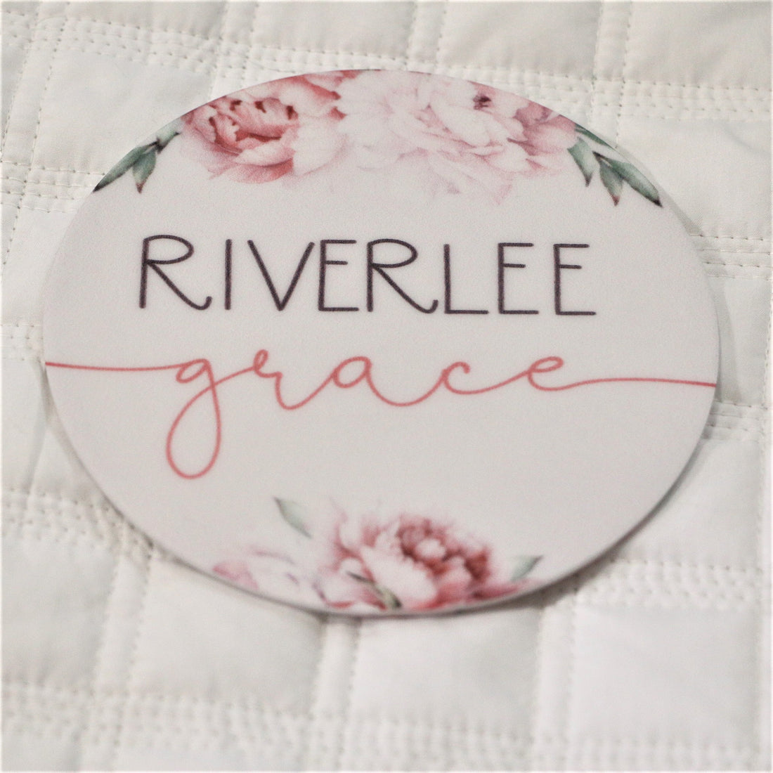 Jessica Floral Round Announcement Disk