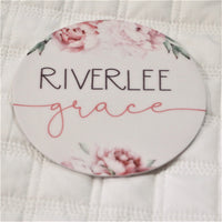 Jessica Floral Round Announcement Disk