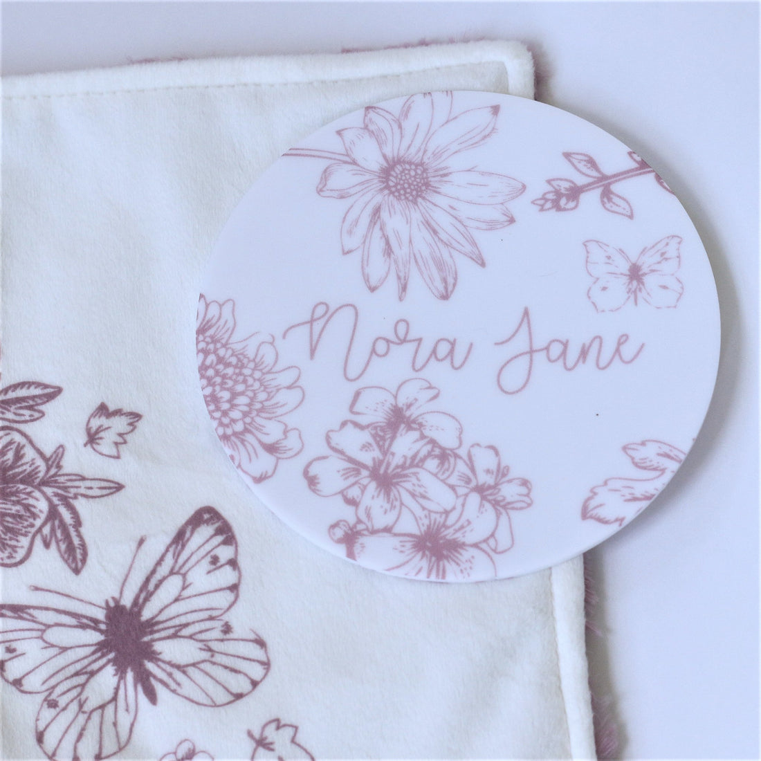 Colleen Mauve Round Announcement Disk