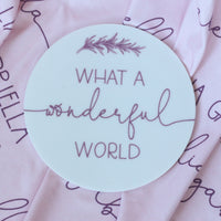 Camden Pale Pink Round Announcement Disk