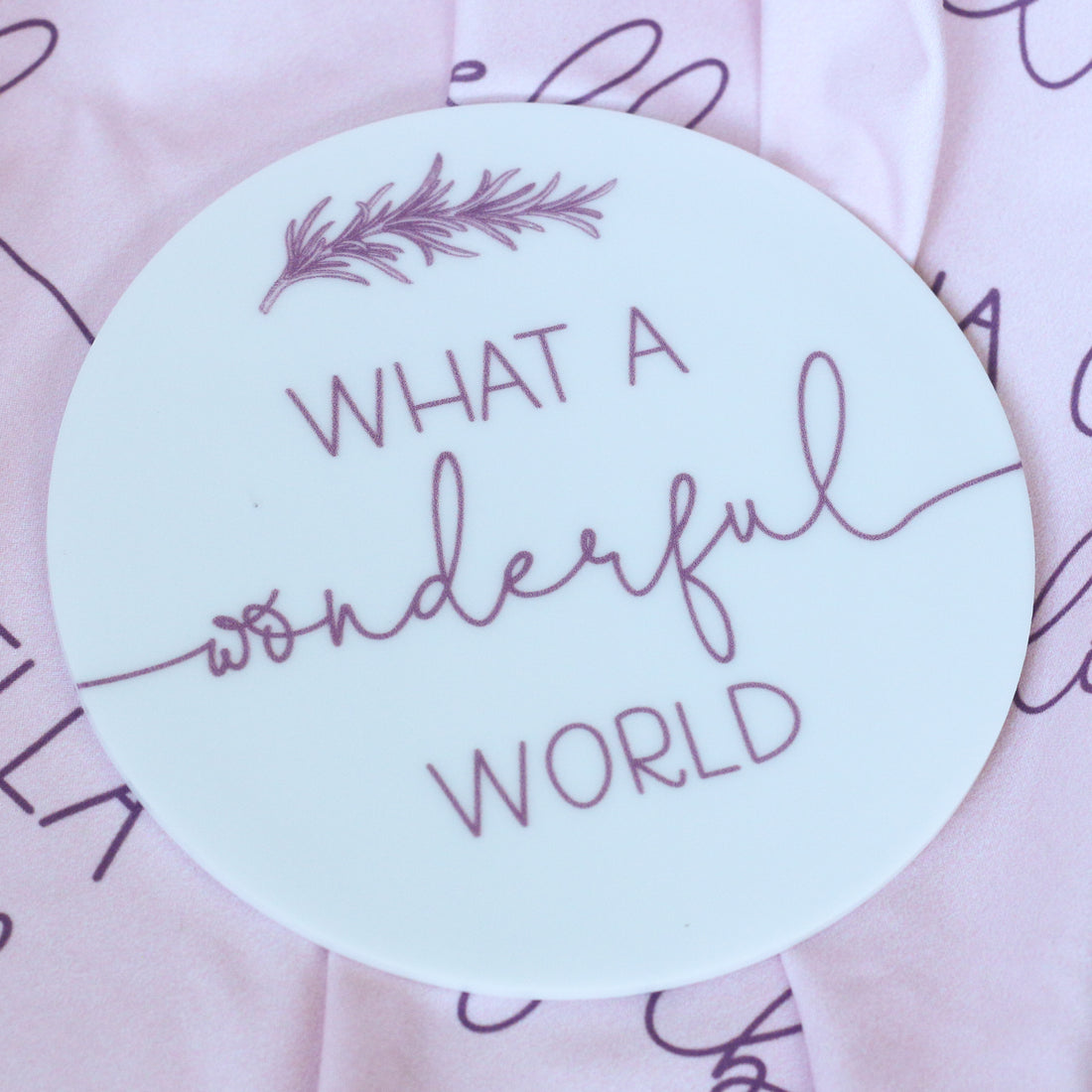 Camden Pale Pink Round Announcement Disk
