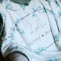 Eucalyptus Mom Blanket – Personalized Soft Cozy Throw | Lightweight, Machine Washable