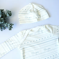 Gray Mudcloth Knotted Baby Gown