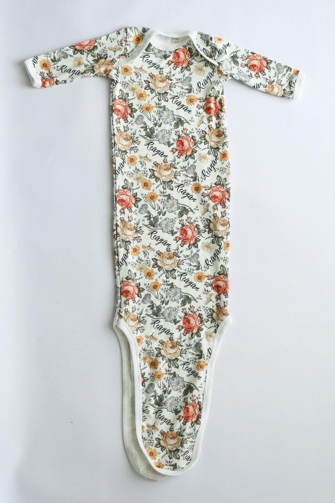 Emily Floral Knotted Baby Gown