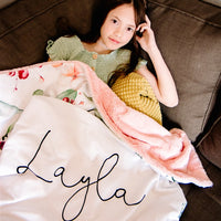 Rosie Posie Minky Deluxe Throw
