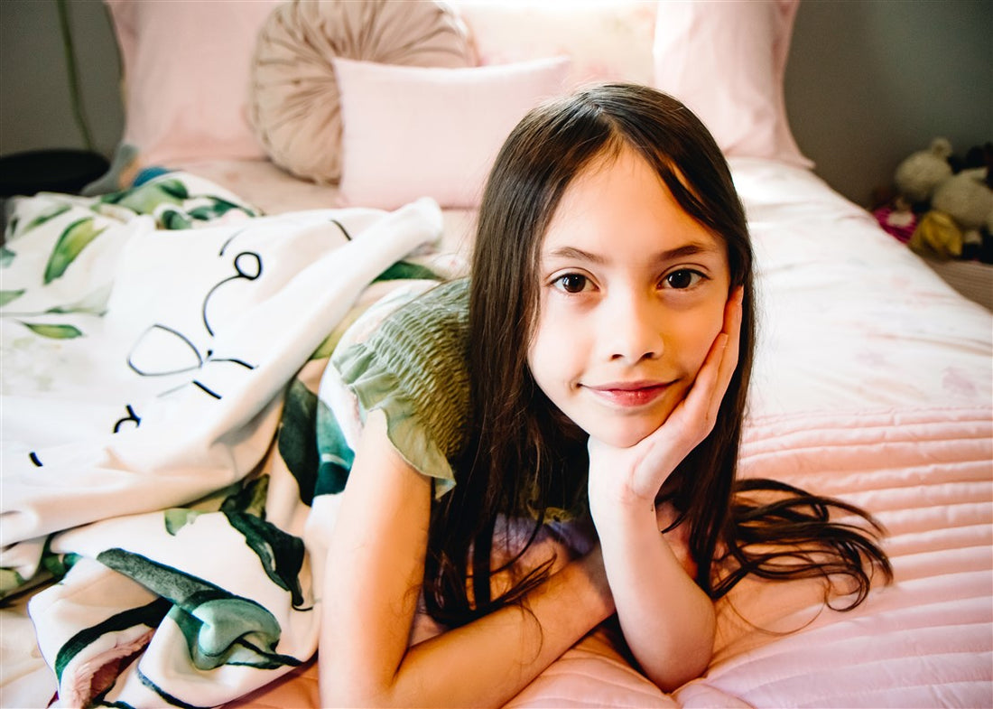 Rosie Posie Minky Deluxe Throw