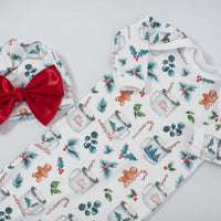 Knotted Baby Gown | Christmas Baby Gown - Soft Cotton Holiday Sleepwear