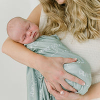 Camden Sassy Sage Stretchy Swaddle
