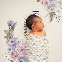 Crystal Jean Lavender Stretchy Swaddle