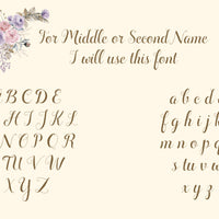 Crystal Jean Lavendar  Personalized Custom Crib Sheet