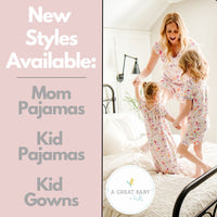 Amelia's Pink Floral Pajamas - Short or Long Sleeve (3 months to kids 14)