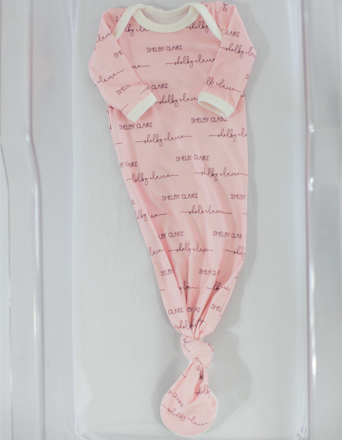 Camden Pale Pink Knotted Baby Gown